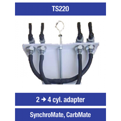 OPTIMATE TECMATE ADAPTER DO SYNCHRONIZATORÓW GAŹNIKA SYNCHROMATE ORAZ CARBMATE Z 2 NA 4 CYLINDRY