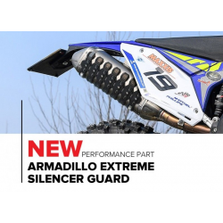 POLISPORT OSŁONA TŁUMIKA UNIWERSALNA ARMADILLO EXTREM SILENCER GUARD KOLOR CZARNY