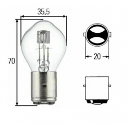 HELLA ŻARÓWKA S2 35/35 W 12V BA20D