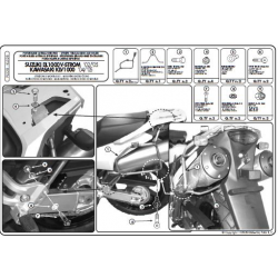 KAPPA STELAŻ KUFRÓW BOCZNYCH MONOKEY SUZUKI DL 1000 V-STROM (02-11), KAWASAKI KLV 1000 (04-09) - RÓWNIEŻ POD KUFRY MONOKEY RETRO