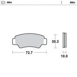 MOTO-MASTER KLOCKI HAMULCOWE SINTER METAL ENDURO: 21 (NITRO) TYŁ CF MOTO C-FORCE 450 / 520 / 625 / 850, Z-FORCE 550 / 800 / 1000