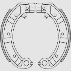 BRENTA SZCZĘKI HAMULCOWE PIAGGIO PK 50/125, PX 125/150/200, GS 160, SS 180/200, PE 200 (Z BLASZKAMI)(150x24mm)