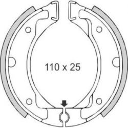 BRENTA SZCZĘKI HAMULCOWE YAMAHA DT50MX/R DT80 PW80 SR125 (110x25)