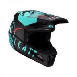 LEATT (NOWOŚĆ 2023) KASK MOTO 2.5 V23 HELMET FUEL KOLOR CZARNY/NIEBIESKI ROZMIAR L (59-60 cm)