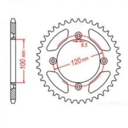 MTX PARTS 2023/03 ZĘBATKA TYLNA 798 48 SUZUKI RM 80/85, YAMAHA YZ 80/85 '93-'14 (JTR798.48) (ŁAŃC. 428)