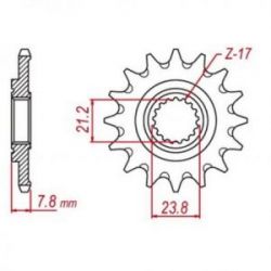 MTX PARTS ZĘBATKA PRZEDNIA HORNET 2320 13 HONDA CRF 250R '18-'23 SAMOOCZYSZCZAJĄCA (JTF1344.13SC) (ŁAŃC. 520)