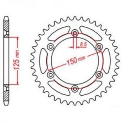 MTX PARTS ZĘBATKA TYLNA RAPTOR 899 50 KTM SX/EXC ULTRALIGHT SAMOOCZYSZCZAJĄCA (JTR897.50SC) (ŁAŃC. 520)