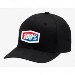 100 PROCENT X-FIT FLEXFIT HAT BLACK - CZAPKA Z DASZKIEM MODEL OFFICIAL X-FIT BLACK KOLOR CZARNY ROZMIAR L/XL