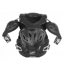 LEATT (2021/2022) OSŁONA KLATKI PIERSIOWEJ Z OSŁONĄ SZYI / KARKU NECK BRACE MODEL FUSION VEST 3.0 BLACK KOLOR CZARNY ROZMIAR S/M