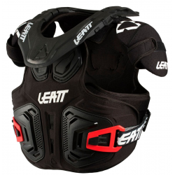 LEATT (2021/2022) OSŁONA KLATKI PIERSIOWEJ Z OSŁONĄ SZYI / KARKU NECK BRACE FUSION VEST 2.0 JUNIOR KOLOR CZARNY (105-125CM) ROZM