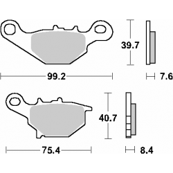 SBS PROMOCJA KLOCKI HAMULCOWE KH230 / KH396 STREET CERAMIC KOLOR CZARNY