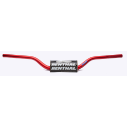 RENTHAL KIEROWNICA 1,1/8 CALA (28,6MM) MX FATBAR RED CR HIGH/RICKY JOHNSON KOLOR CZERWONY Z GĄBKĄ