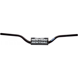 RENTHAL KIEROWNICA 1,1/8 CALA (28,6MM) MX FATBAR BLACK RC HIGH KOLOR CZARNY Z GĄBKĄ